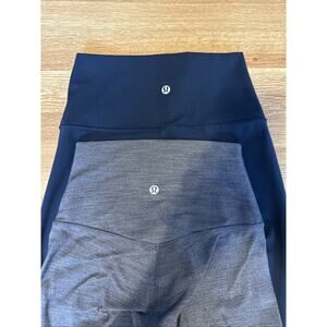 Lululemon Align Leggings Lot Of 2 Size 2/4 Gray And Navy Blue Yoga Active Gym